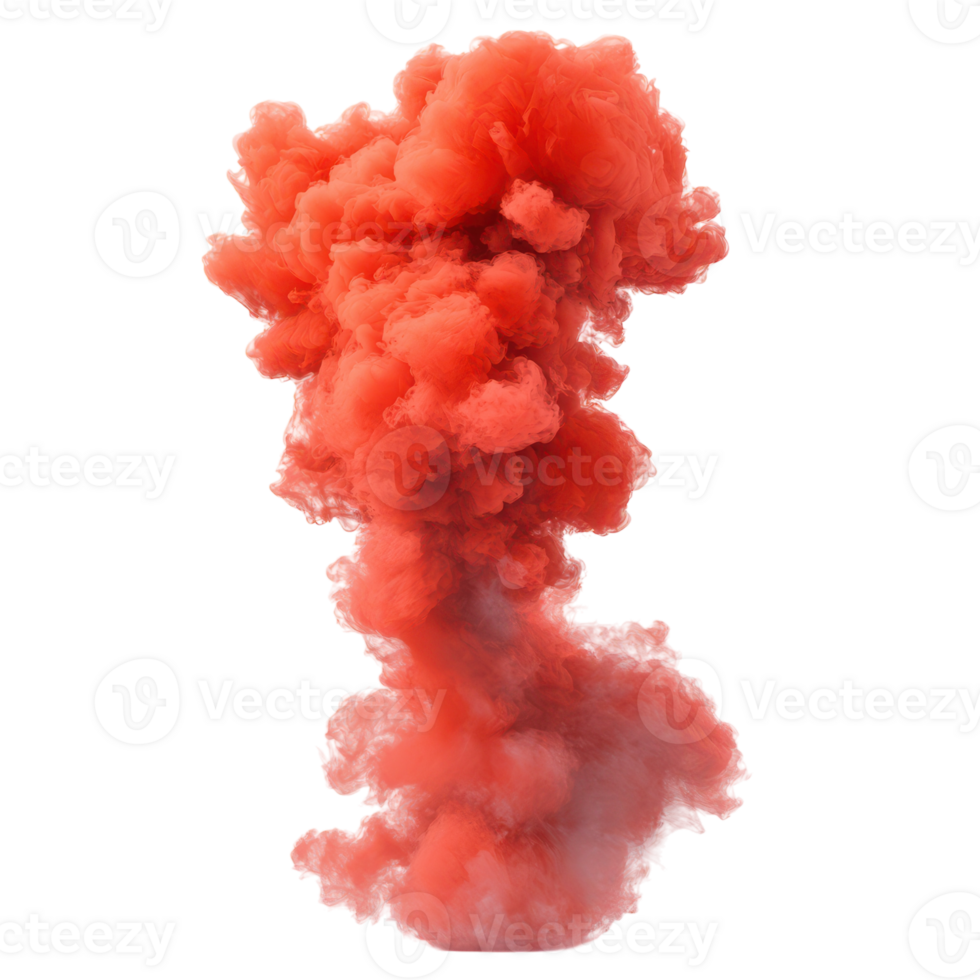 Red Smoke Isolated on White Background for Artistic and Creative Uses png