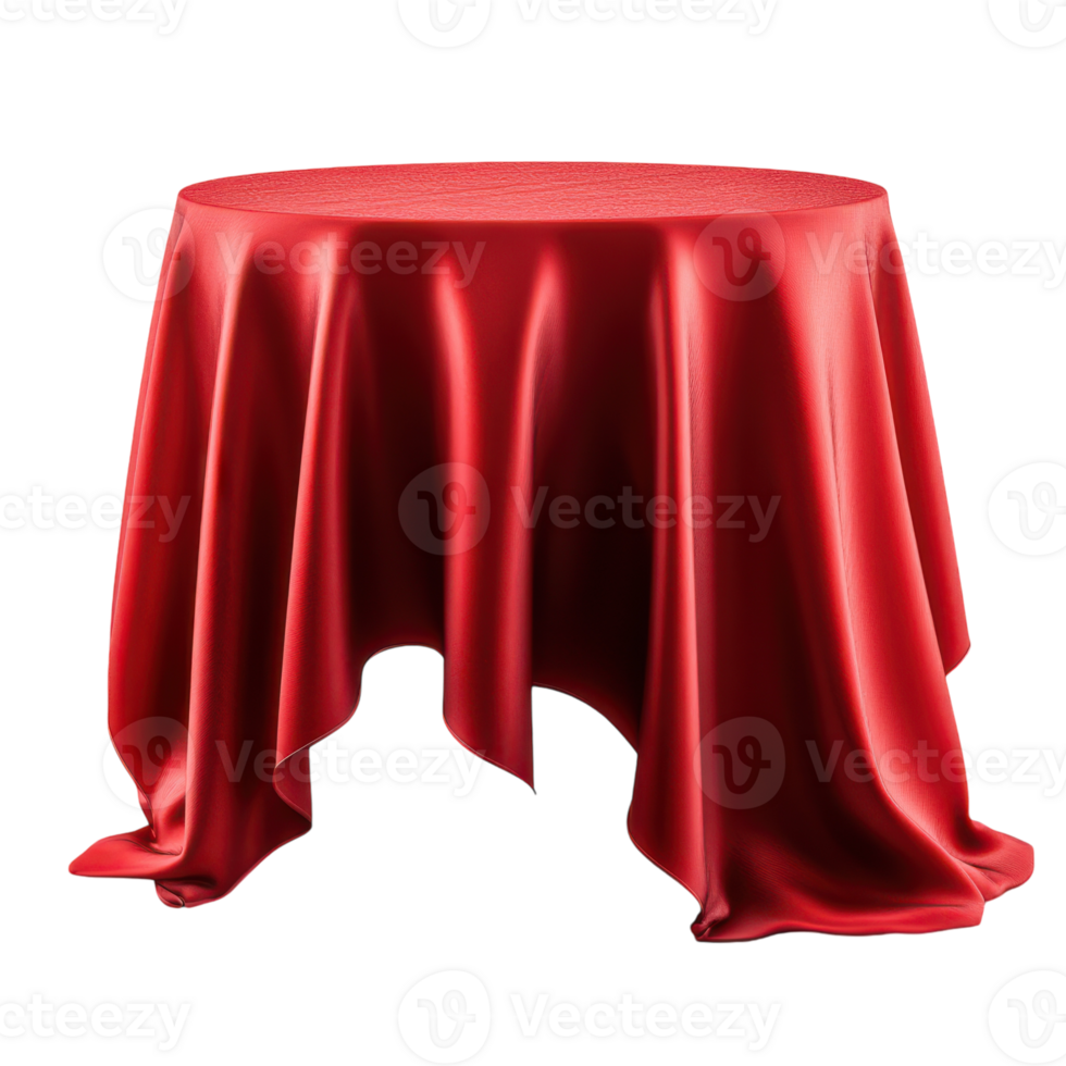 Red Tablecloth Isolated on a White Background for Home and Event Decoration png