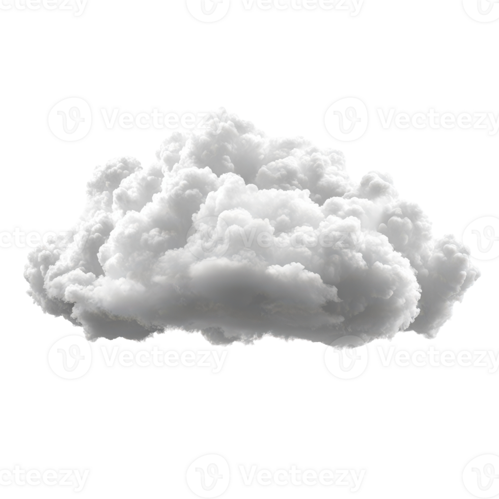White Cloud Isolated on White Background for Creative Projects, isolated on transparent background, Format png