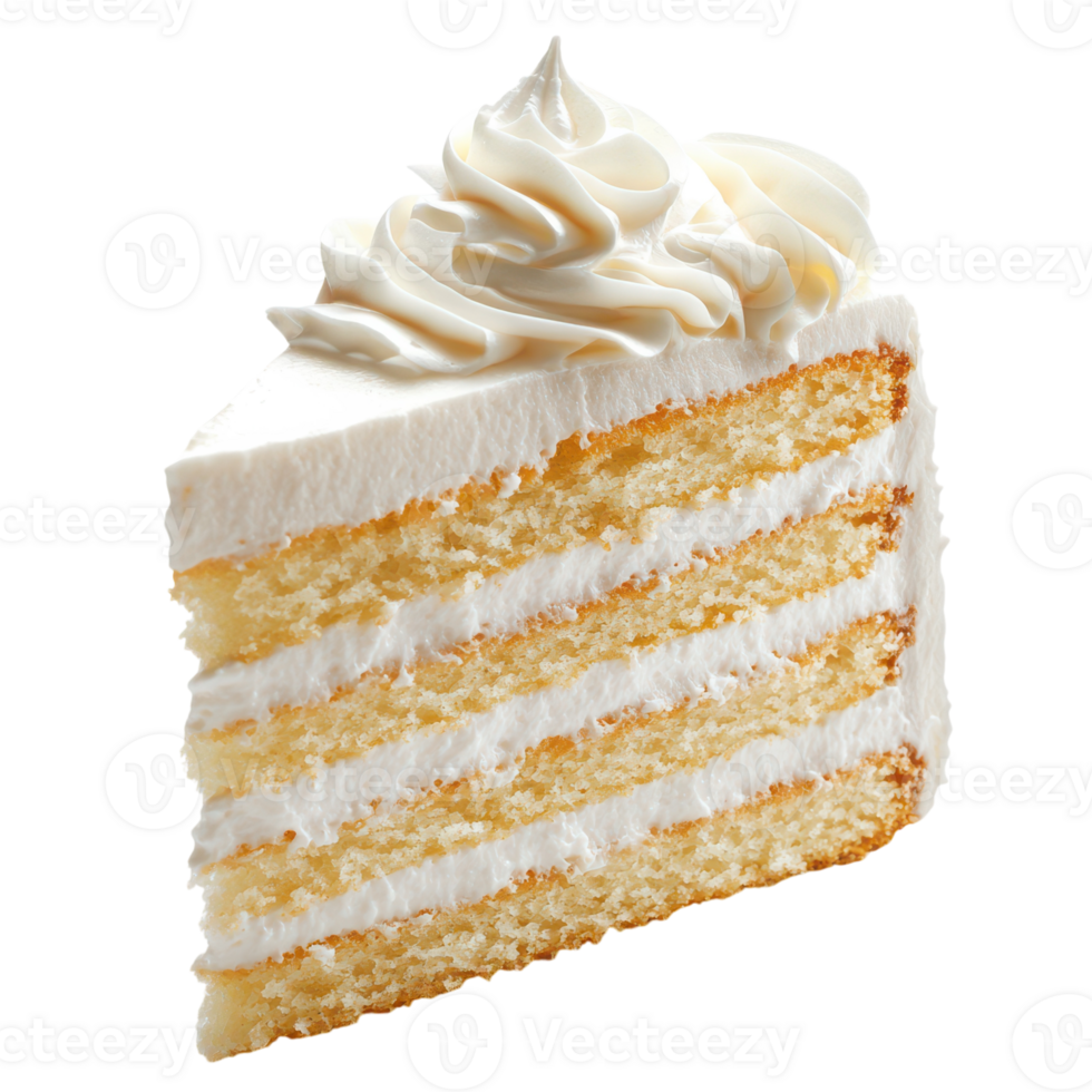 Delicious White Cake Isolated on a White Background for Baking and Dessert Promotions, isolated on transparent background, Format png