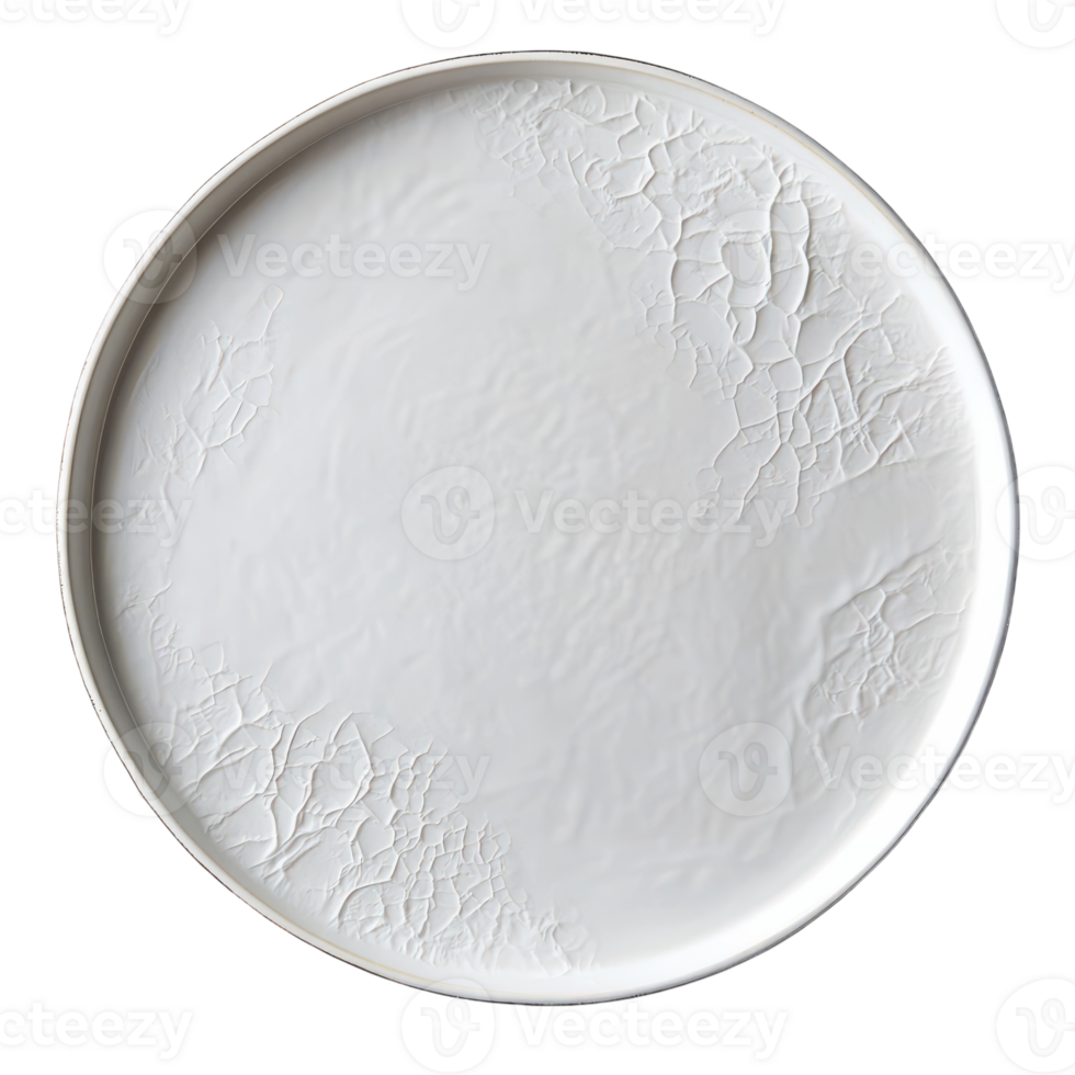 Elegant White Plate on a Clean White Background for Stylish Dining Presentations, isolated on transparent background, Format png