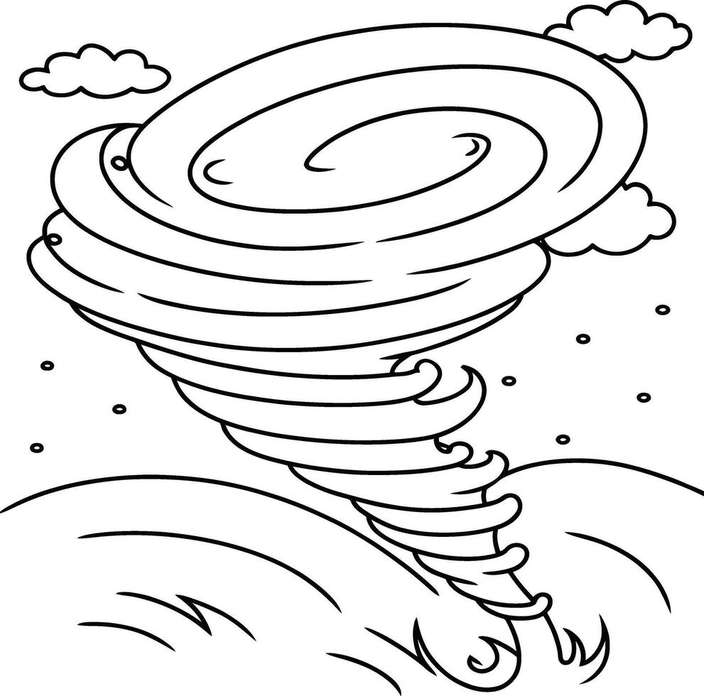 The Eye of the Cyclone Coloring Page vector
