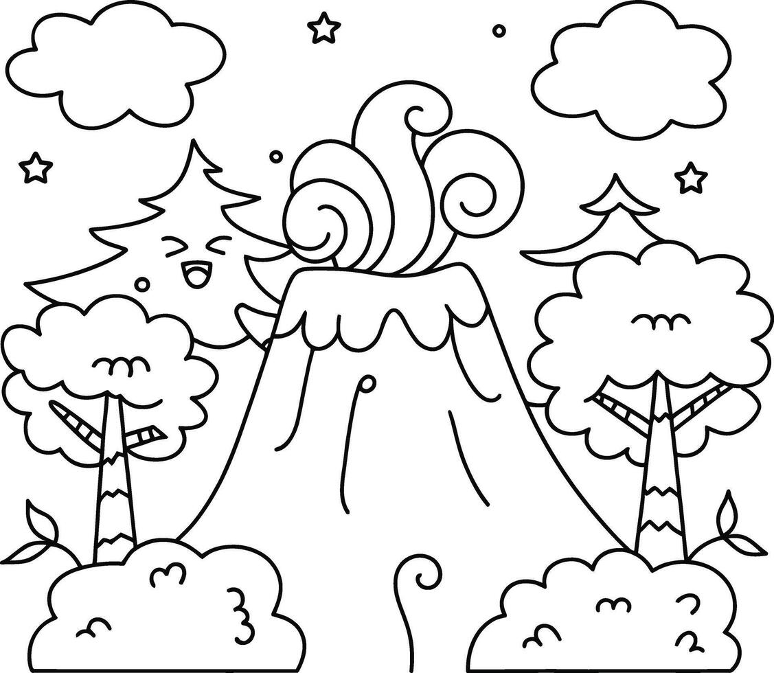 Cyclone Adventure Fun Coloring Page vector