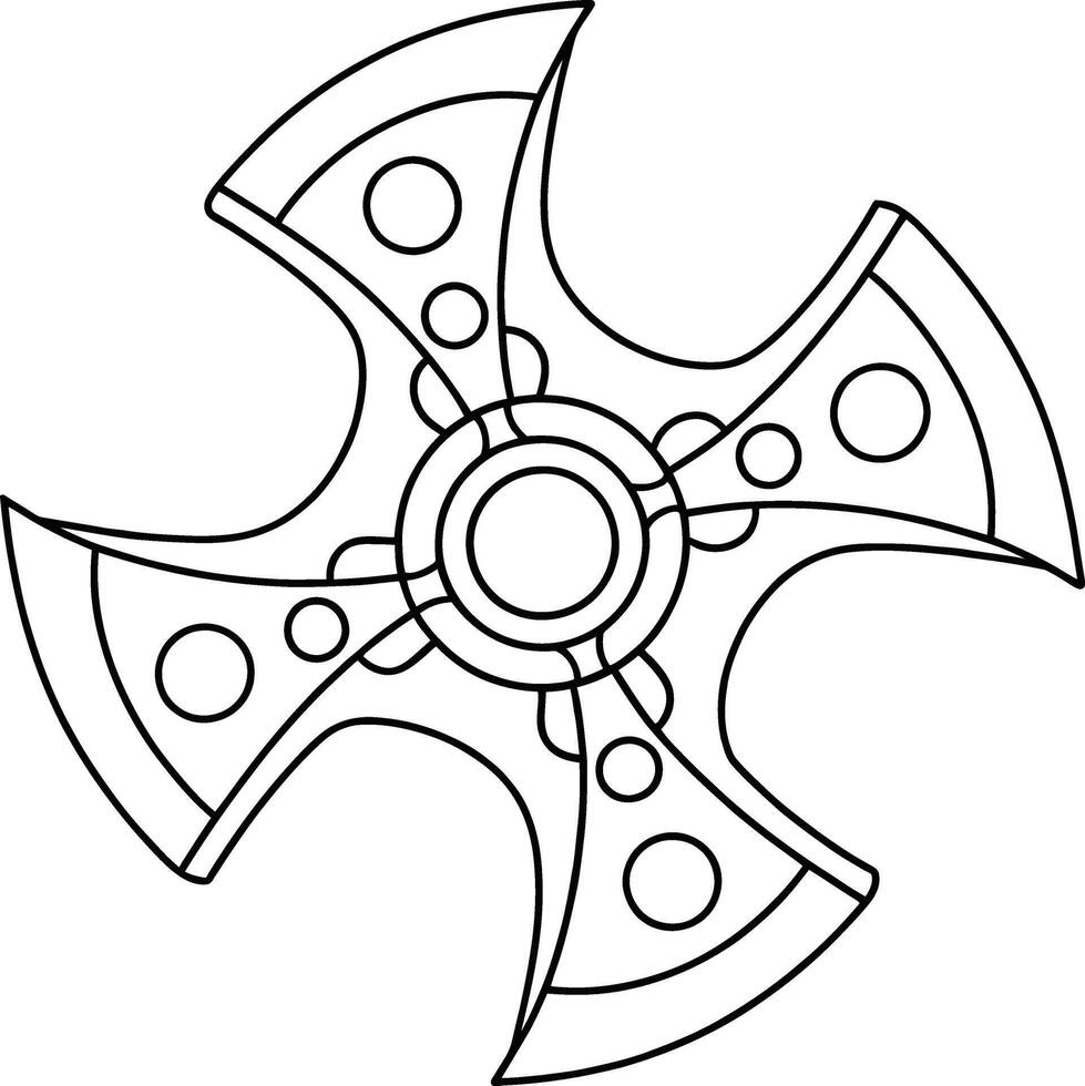Powerful Cyclone in the Sky Coloring Page vector