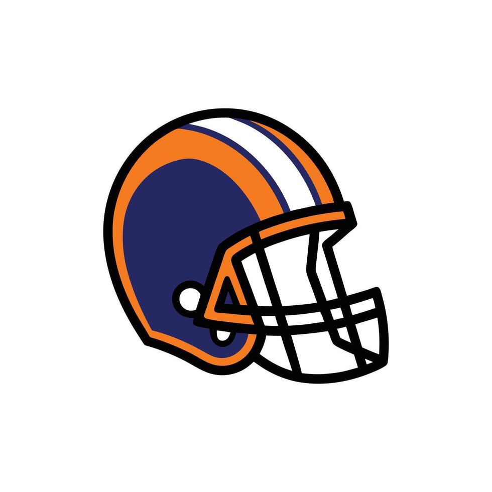 High-Impact Design of an American Football Helmet on White Background vector