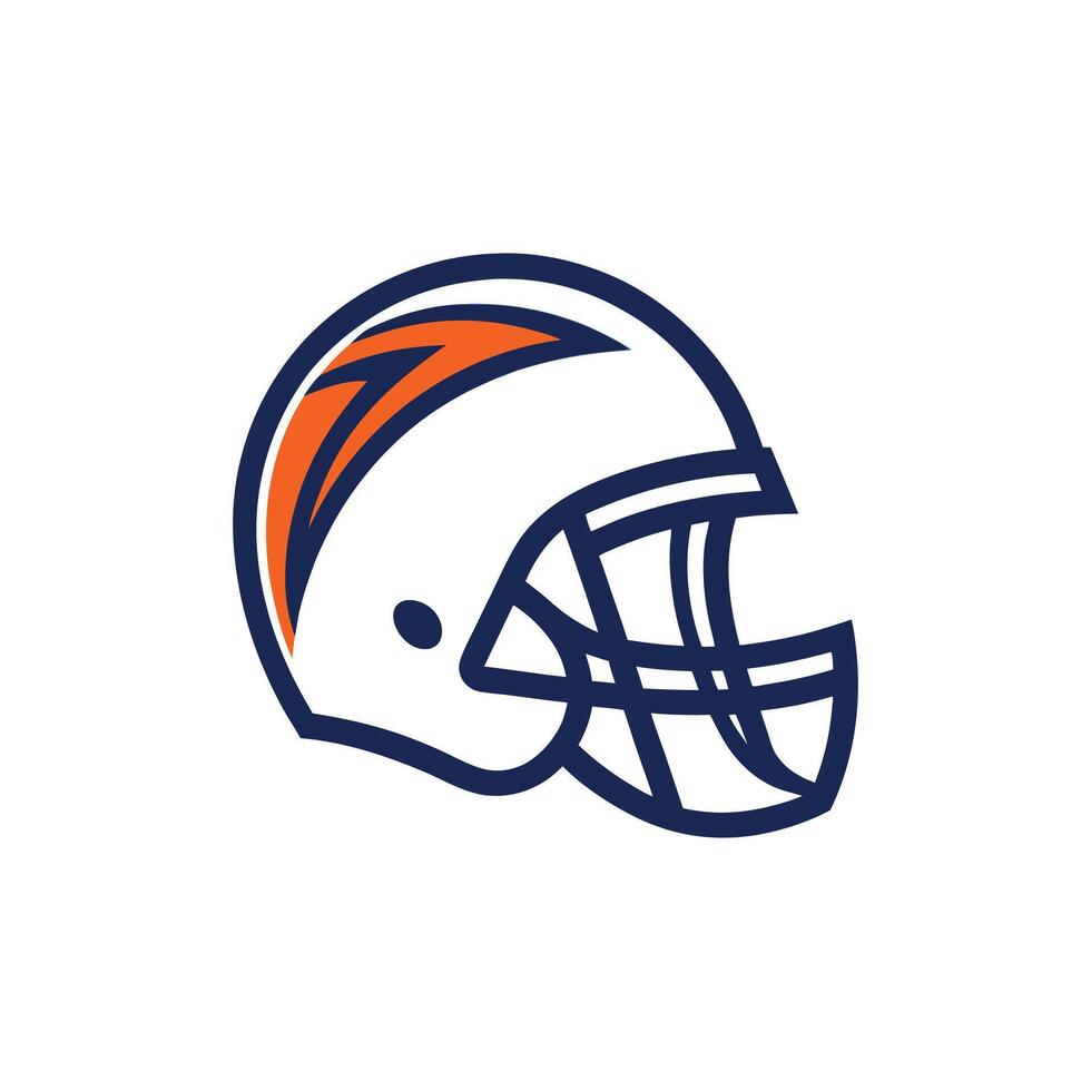 Dynamic Illustration of a American Football Helmet on White Background vector