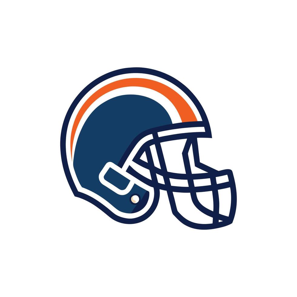 Detailed American Football Helmet Artwork for Creative Use on White Background vector