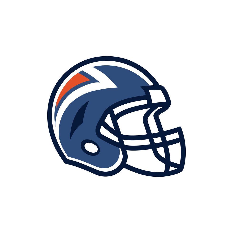 Dynamic American Football Helmet Illustration Design on White Background vector