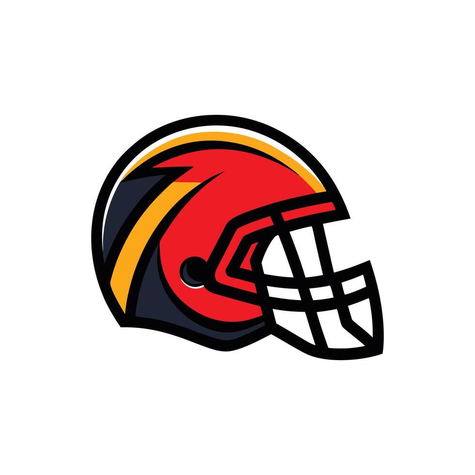 Realistic Art of an American Football Helmet on White Background vector