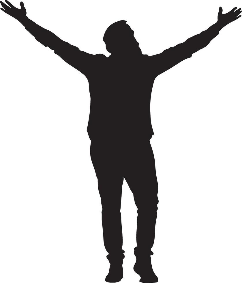 Standing Men Silhouettes Versatile Designs for Diverse Projects vector