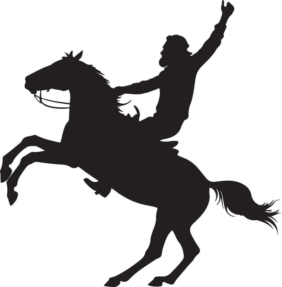 Horse Rider Silhouette Dynamic Designs for Equestrian and Western Themes vector
