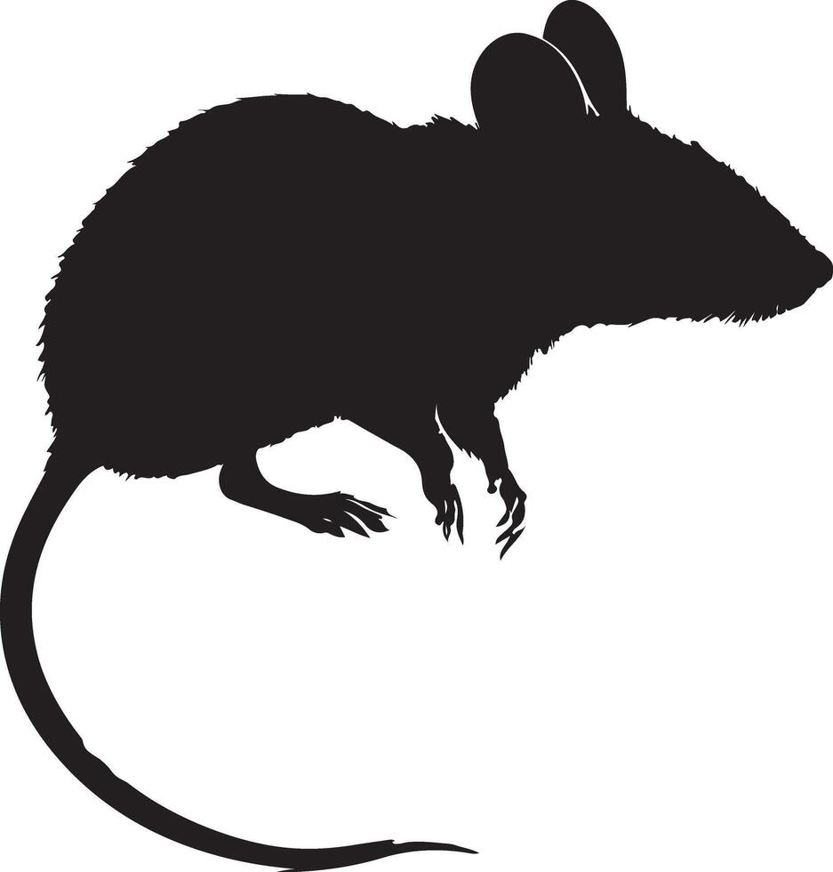 Mouse Silhouettes Cute Designs for Crafts and Illustrations vector
