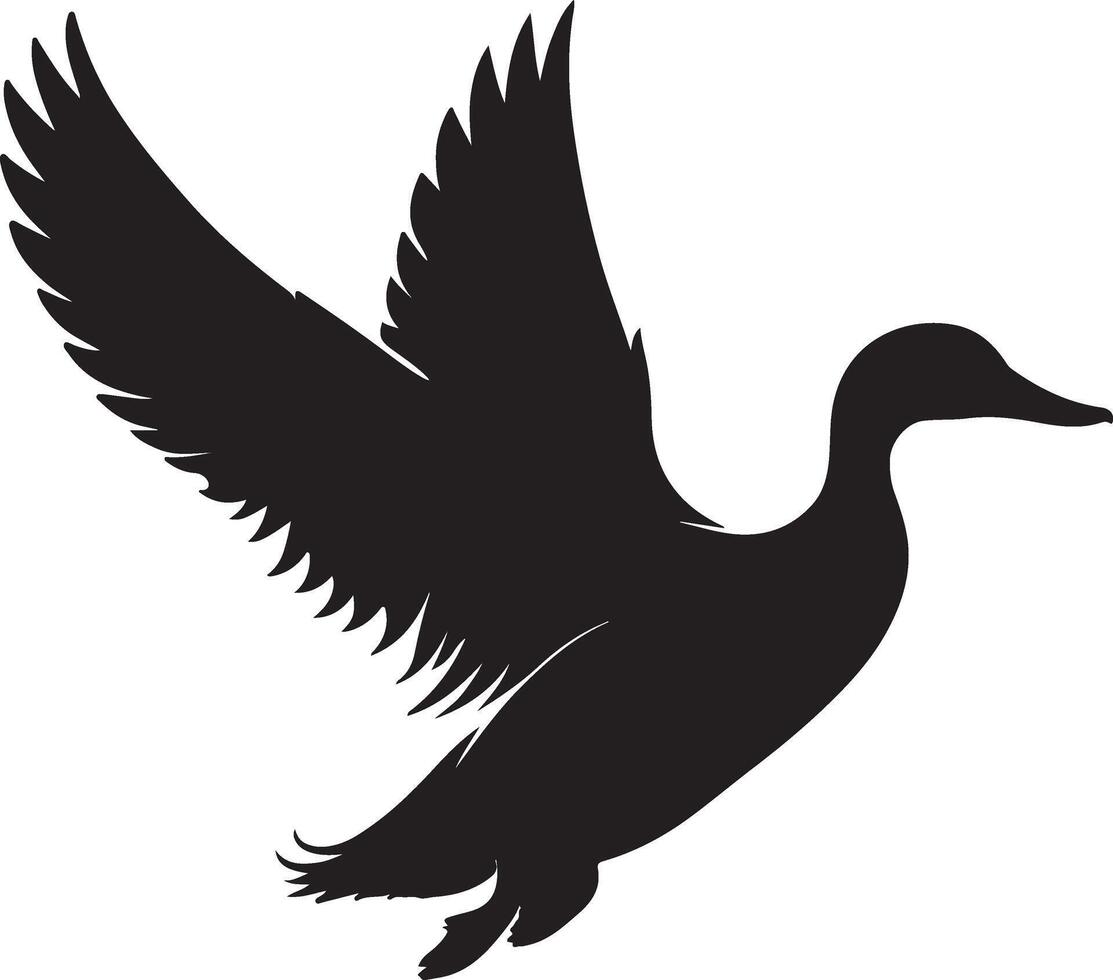 Duck Silhouette Quacking Good Designs for Crafts and Nature Projects vector
