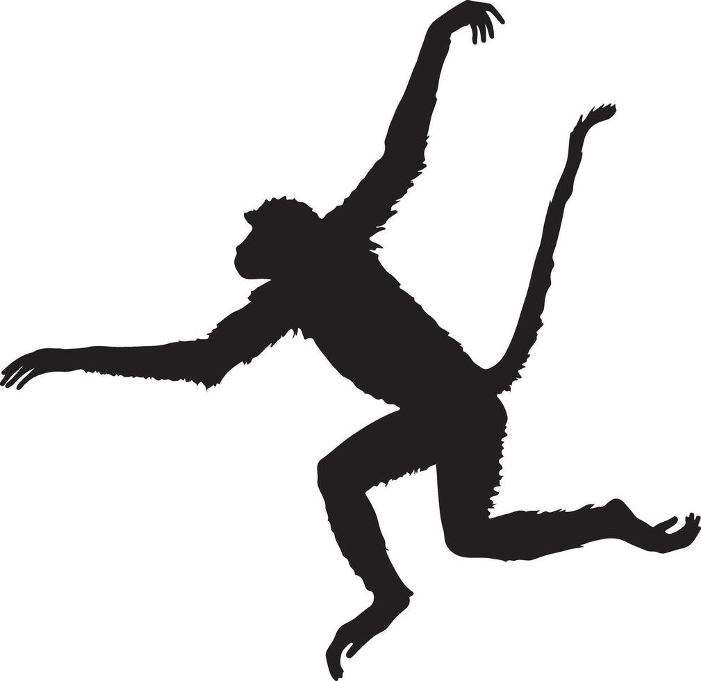 Monkey Silhouette Playful Designs for Crafts and Graphics vector