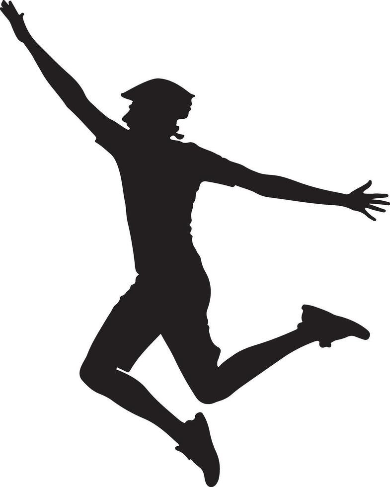 Athletic Celebrating Silhouette Dynamic Designs for Sports and Achievement vector