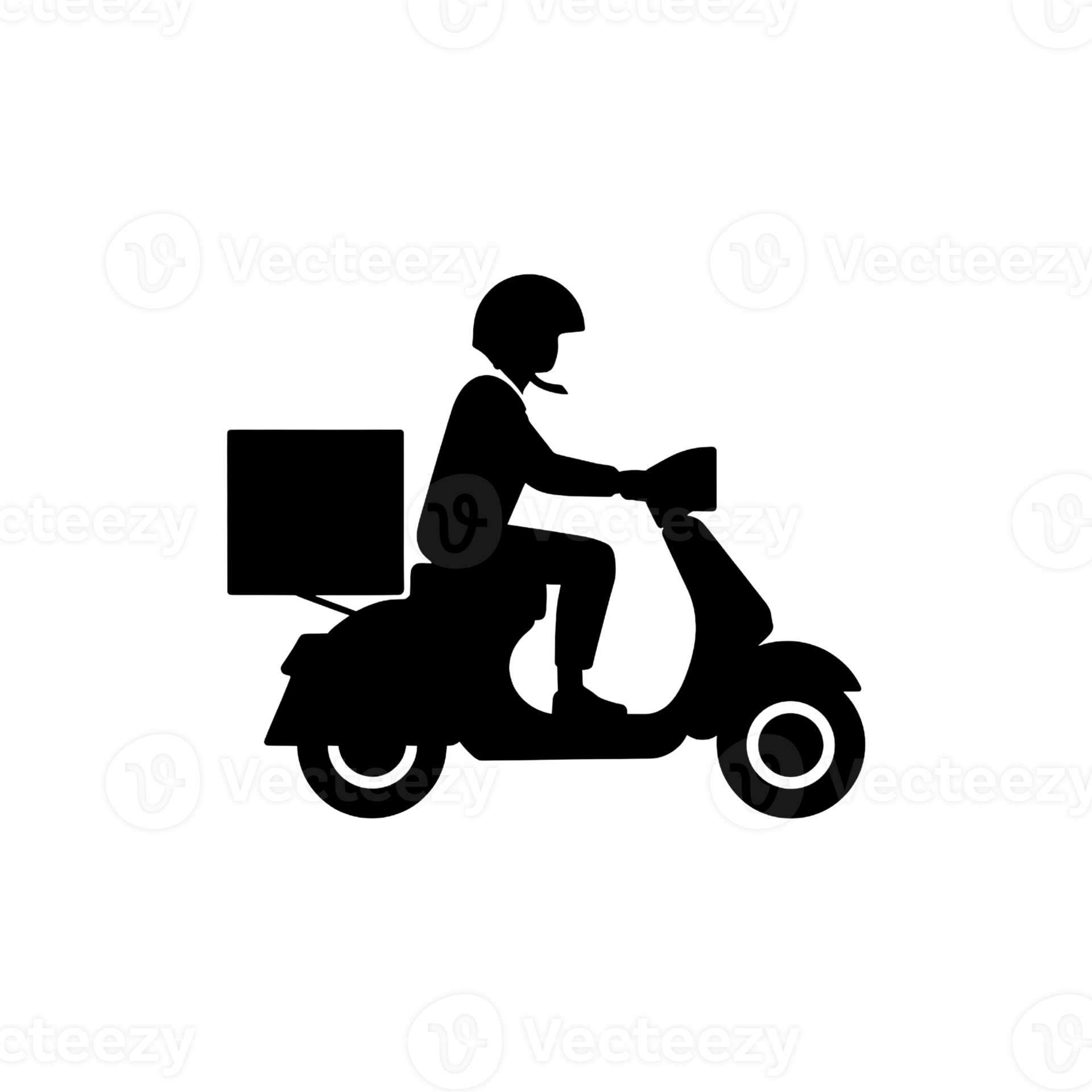 Delivery Rider on Scooter isolated on transparent background 55071199 PNG