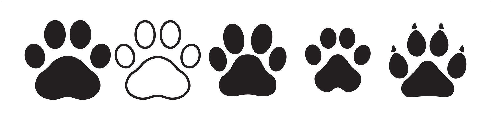 Paw icon illustration. paw print sign and symbol. vector