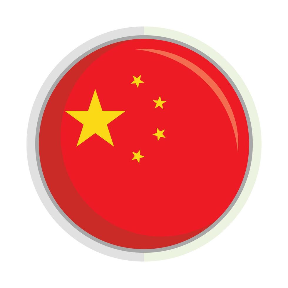 China national flag Badge element vector