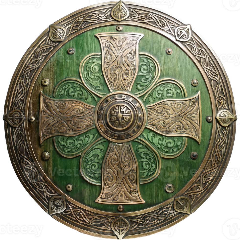 Celtic warrior shield St Patrick Day theme isolated png