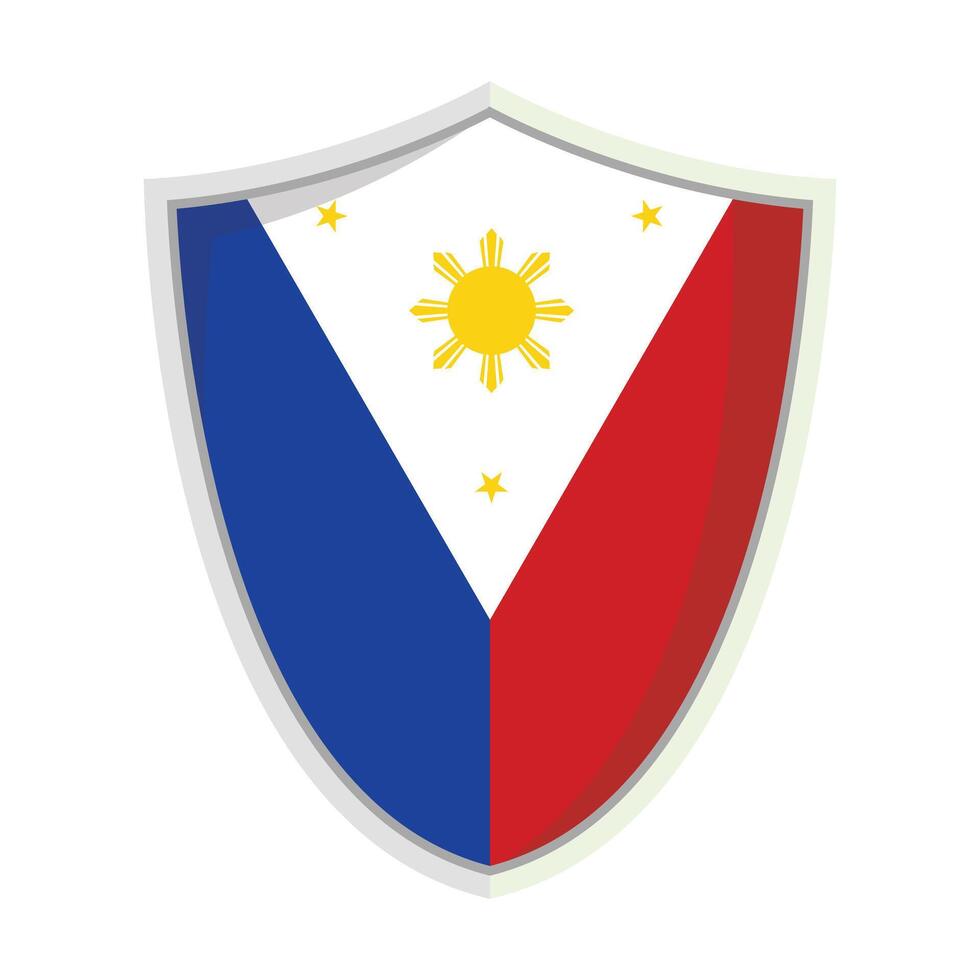 Philippine national flag shield Badge vector