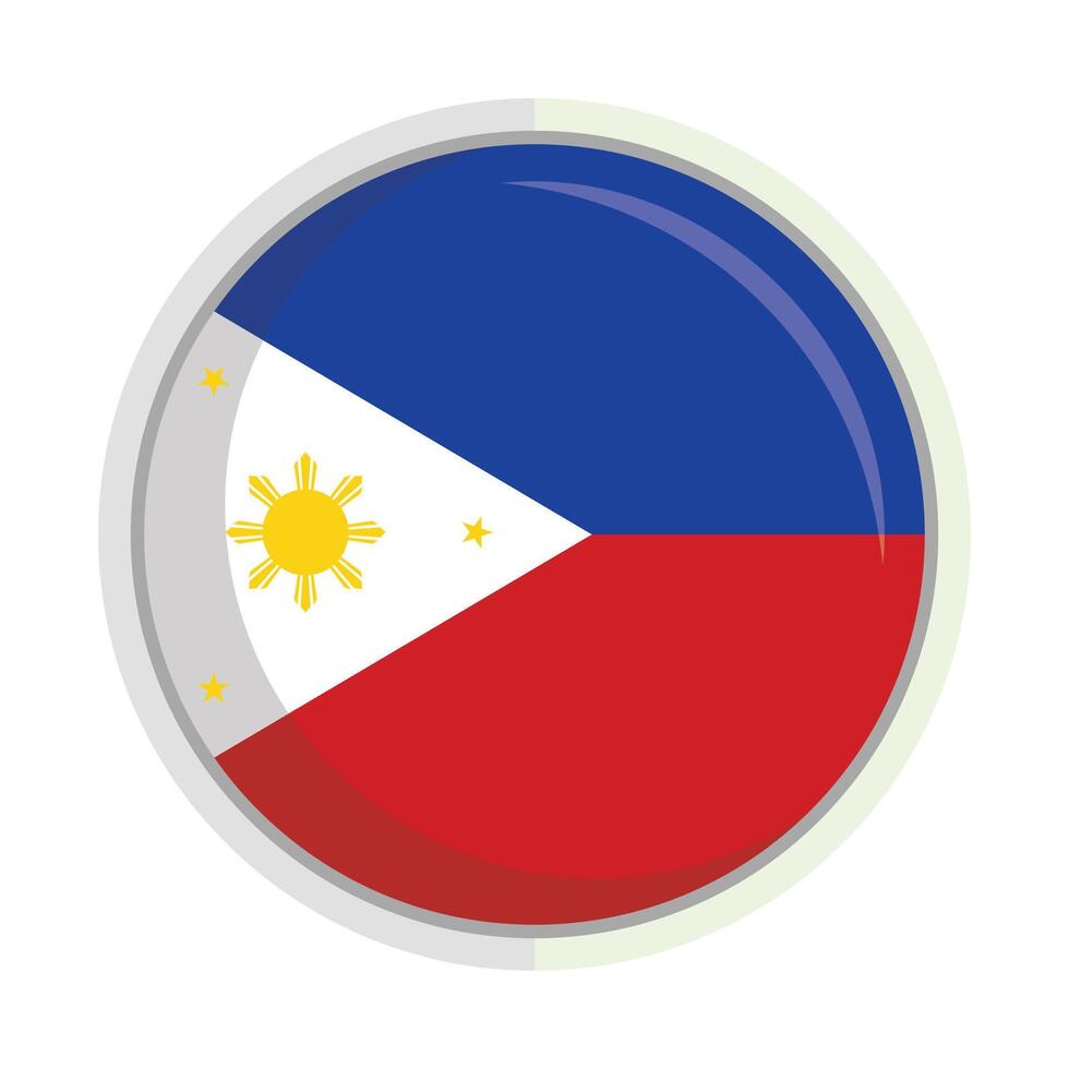 Philippine national flag Badge vector