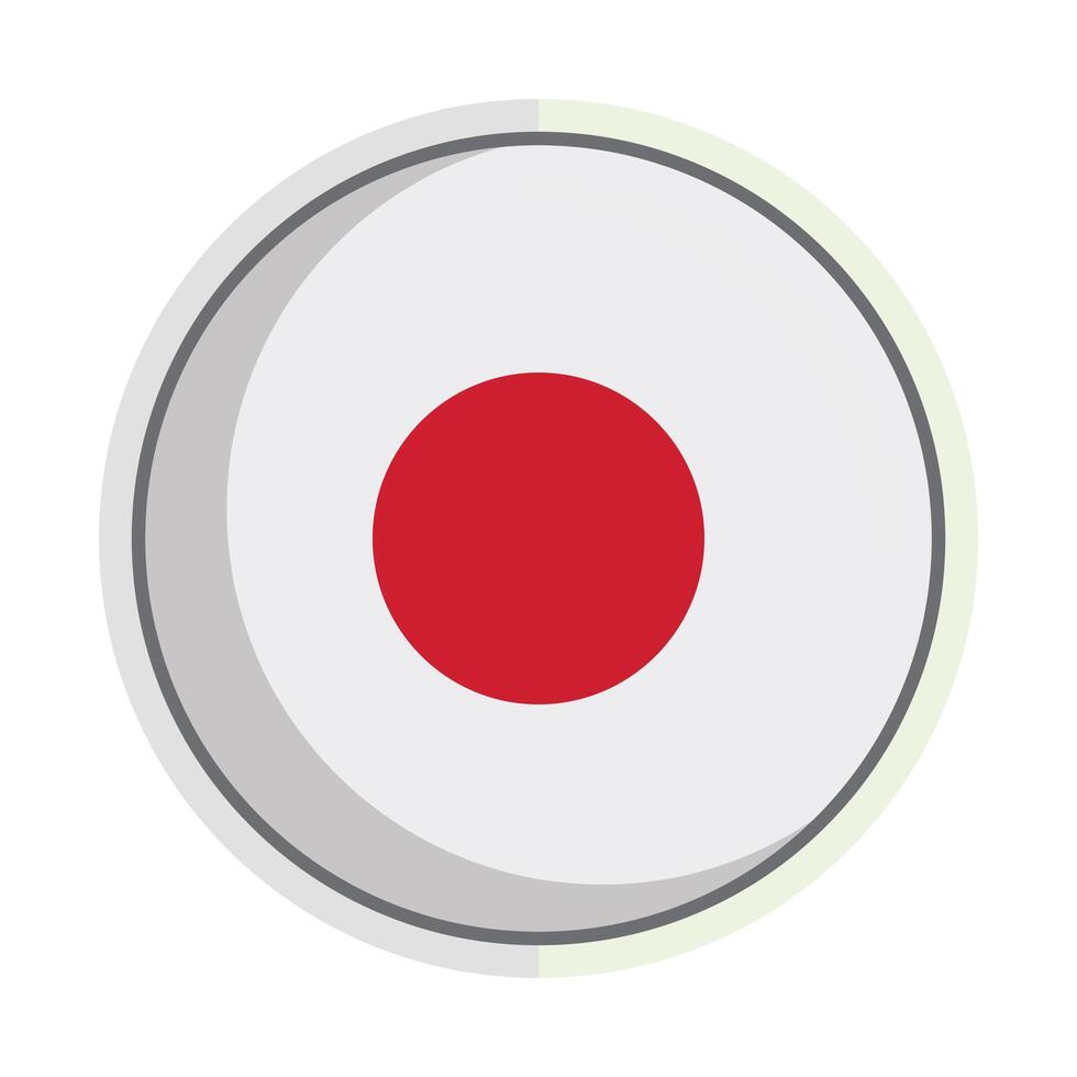 Japan national flag Badge element vector