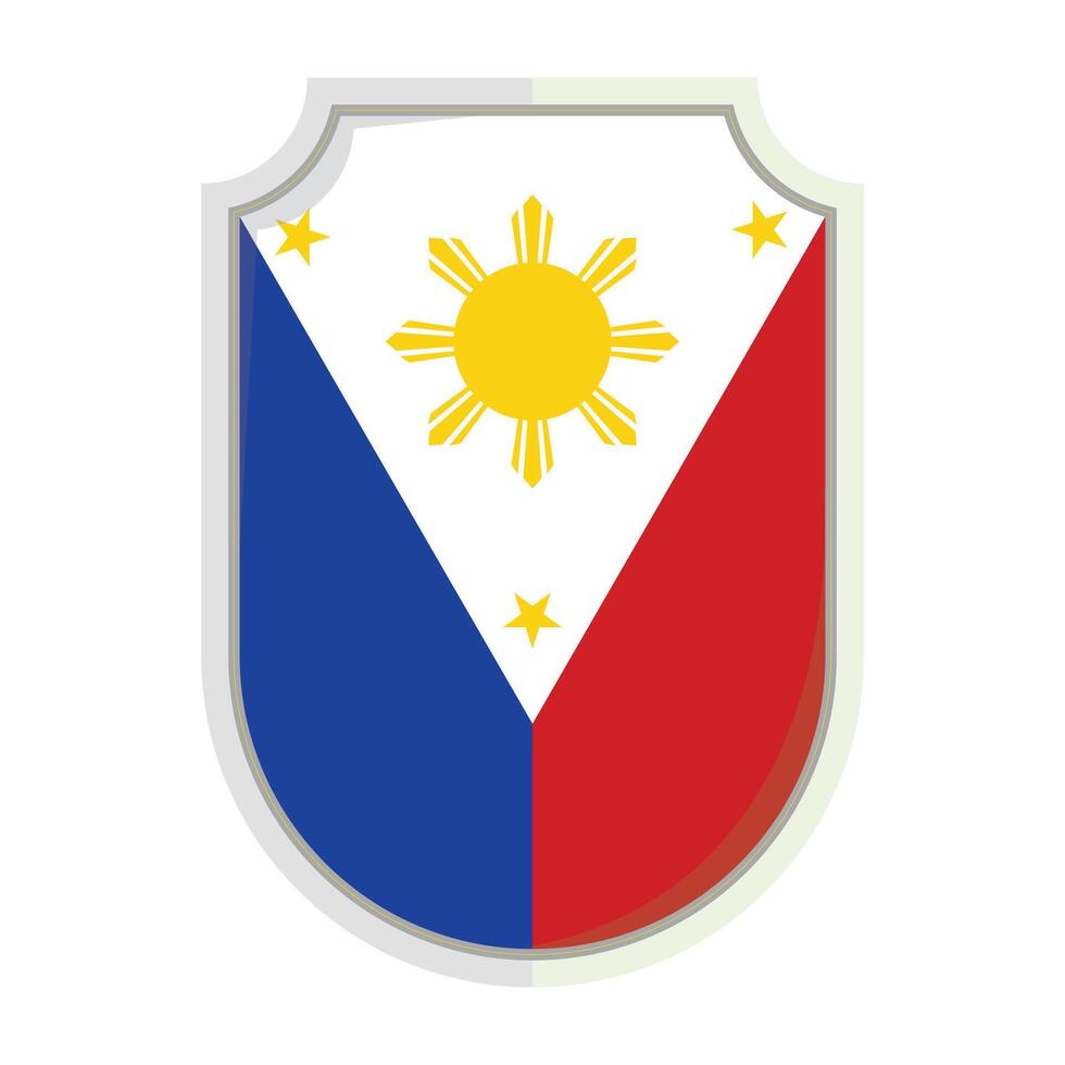 NPhilippine national flag shield Badge element clipart vector