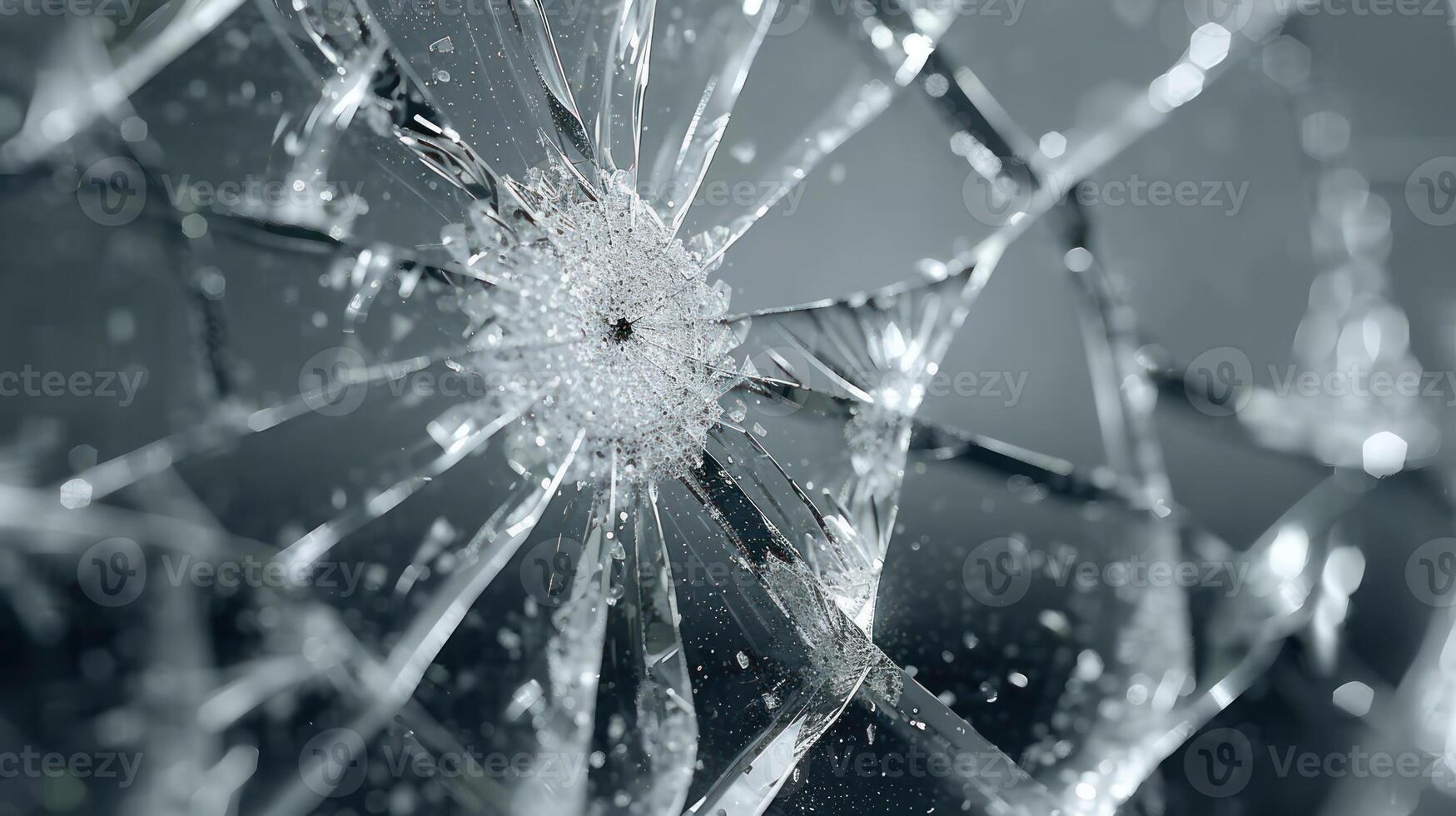 Delicate shards of glass create a mesmerizing pattern under soft lighting photo