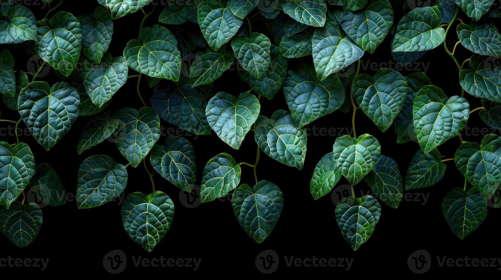 Heart-shaped leaves create a lush canopy, inviting tranquility and calm photo