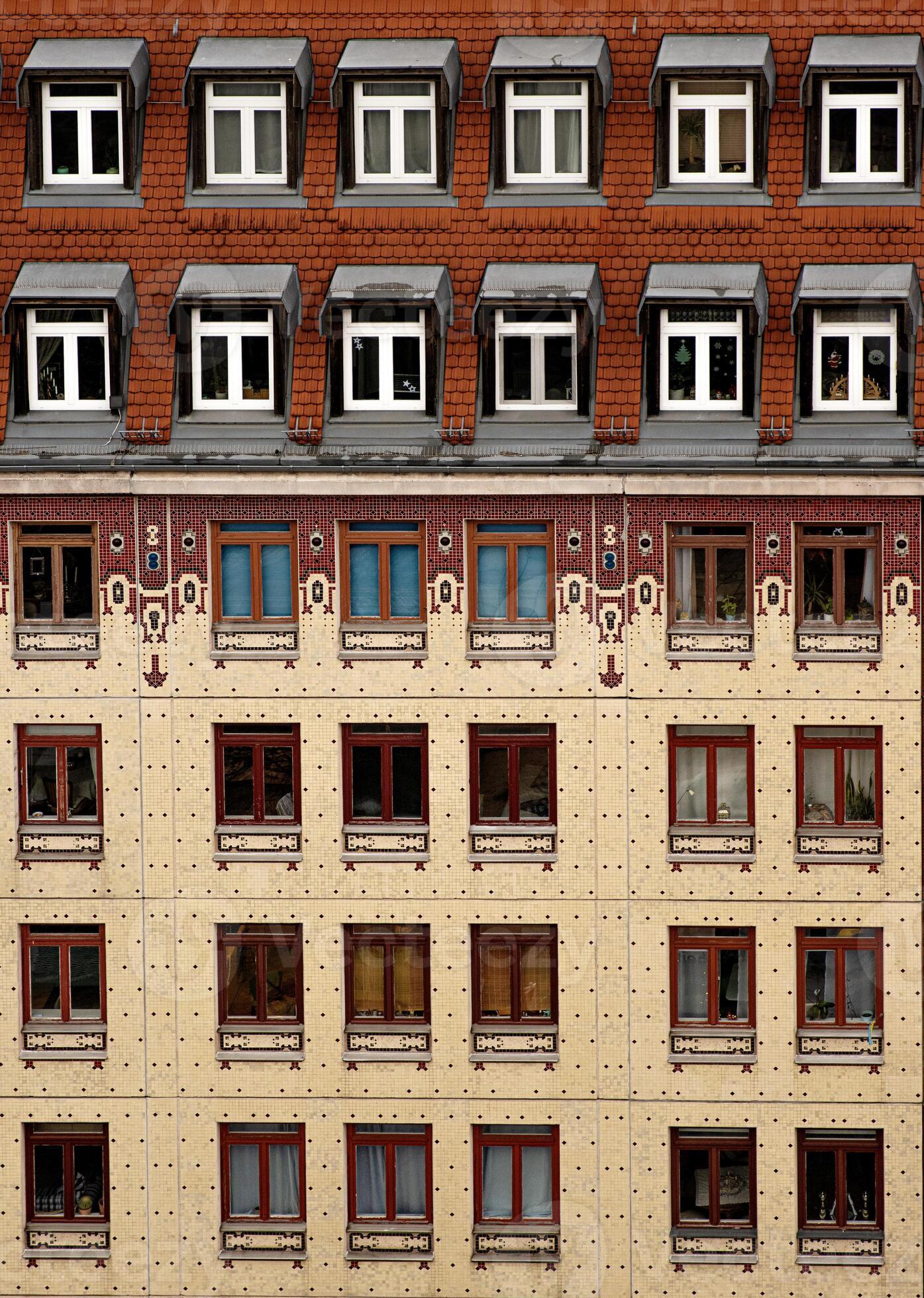 Historic facade in Berlin, Germany, with intricate designs