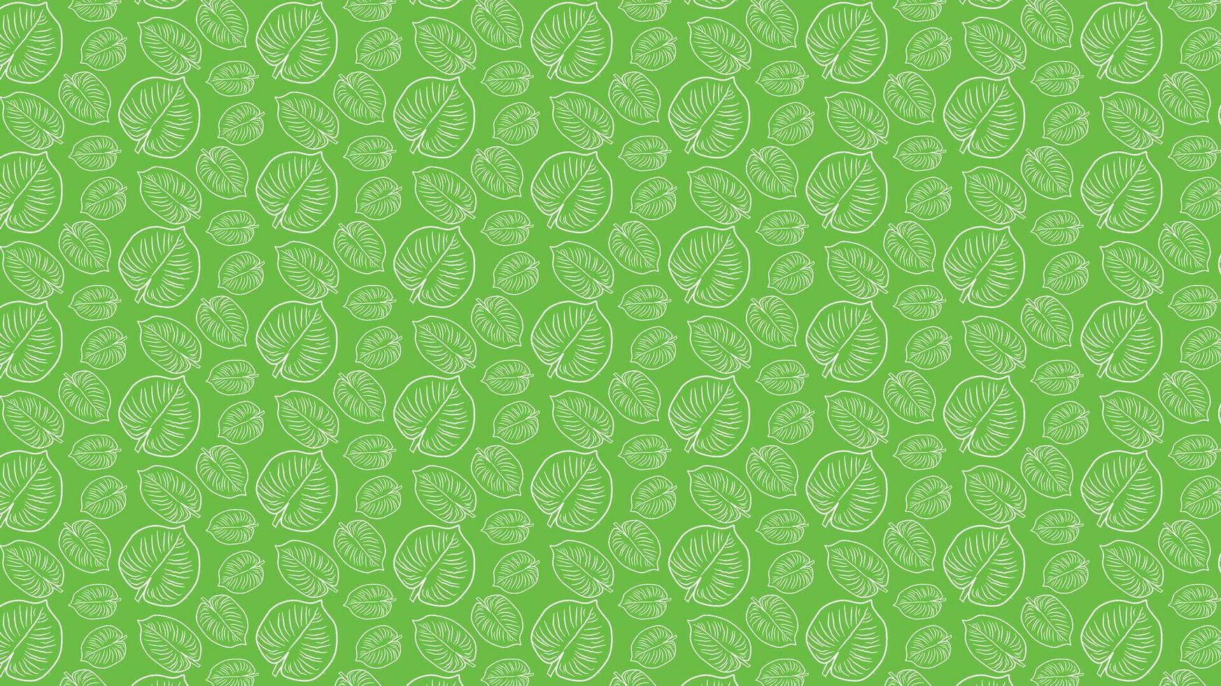 Seamless Green Leaf Pattern With Decorative Tropical Foliage Background vector