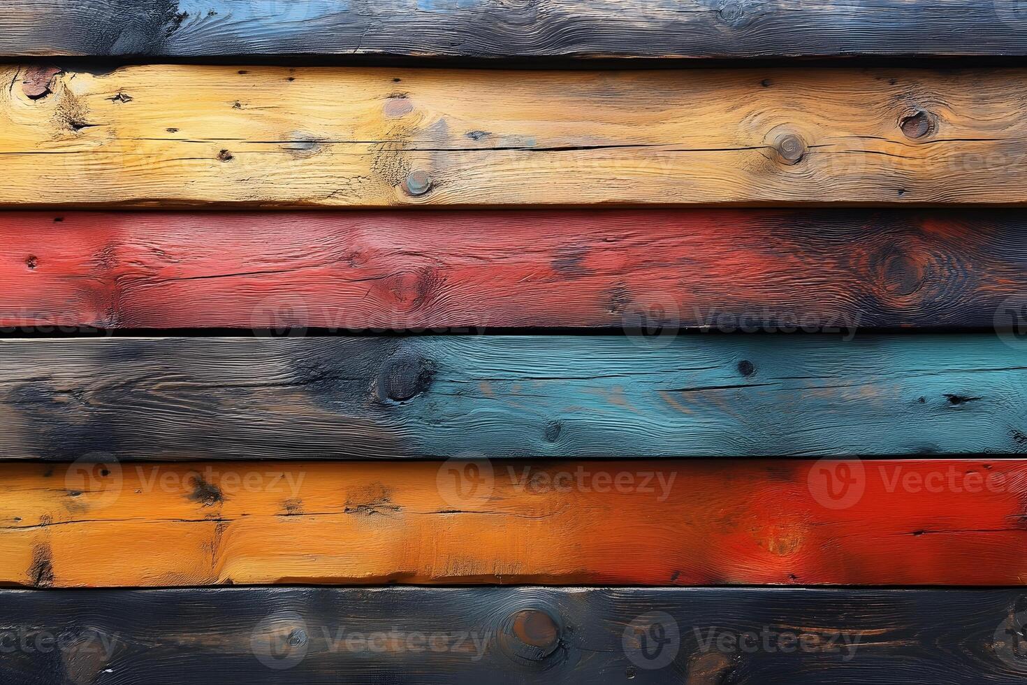Colorful Wooden Plank Texture for Rustic Design and Art Projects photo