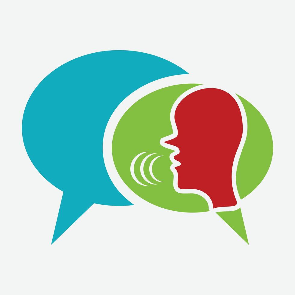 people chatting icon logo template illustration design vector
