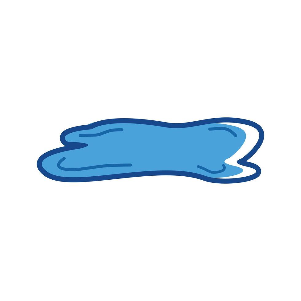 lakeview pool icon logo design template vector