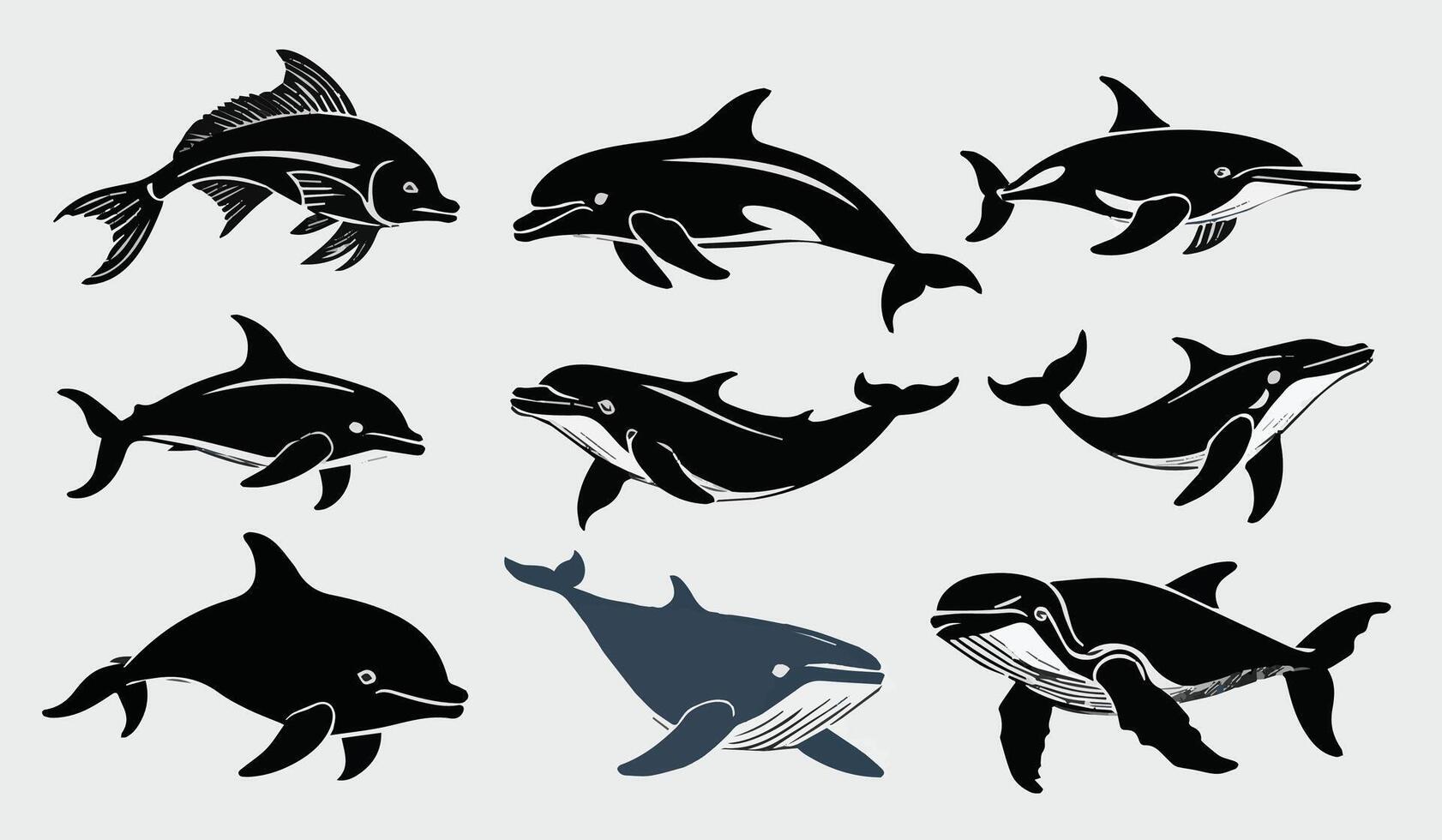 Ocean Life Illustrations vector
