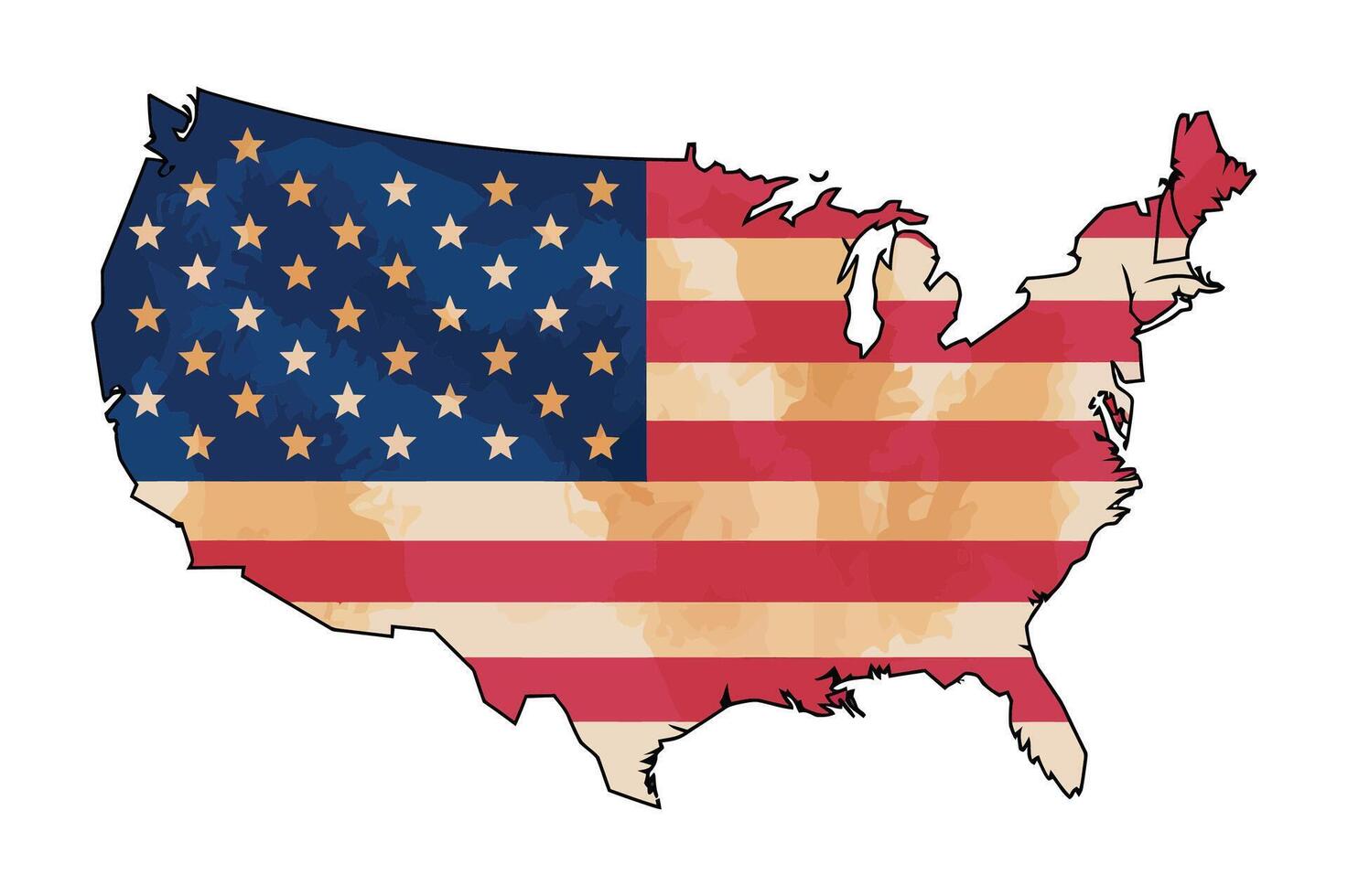 USA Map Design For Independence Day vector