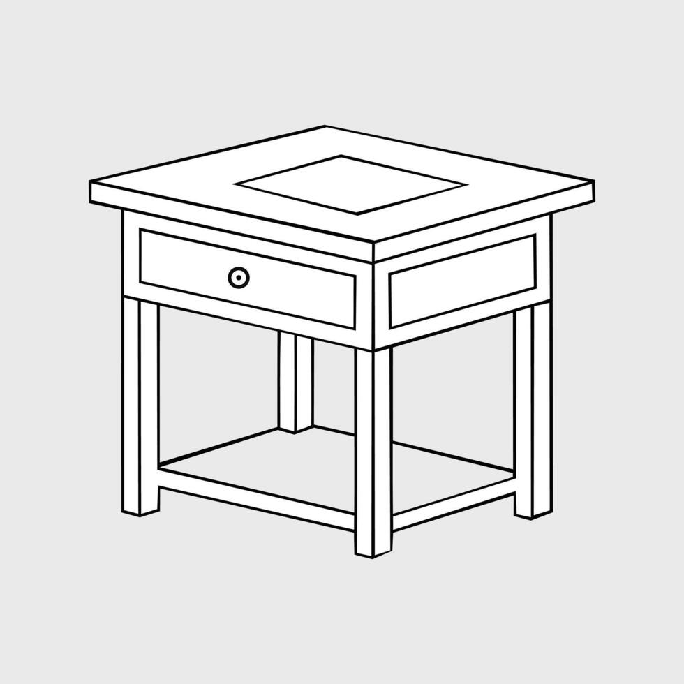 Table Silhouette Art Design vector
