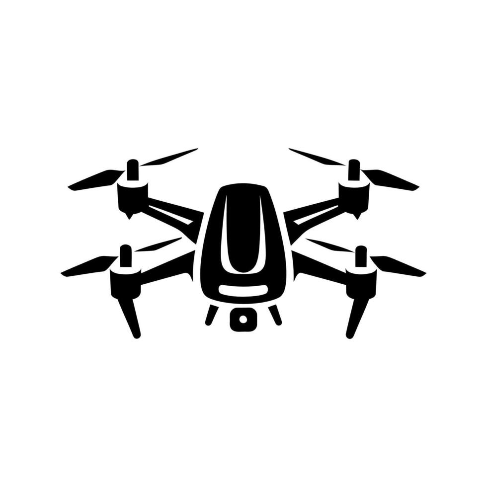 Modern Drone Icon Silhouette vector