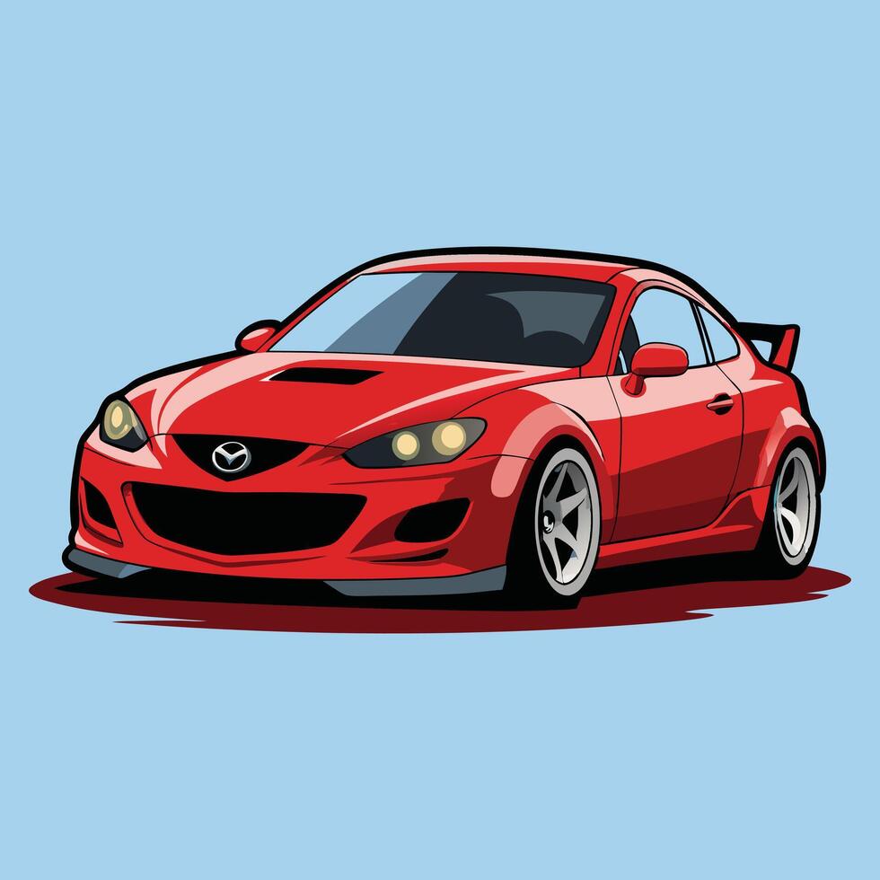 Stylish Car Illustration, Sleek and Modern Automotive Design vector