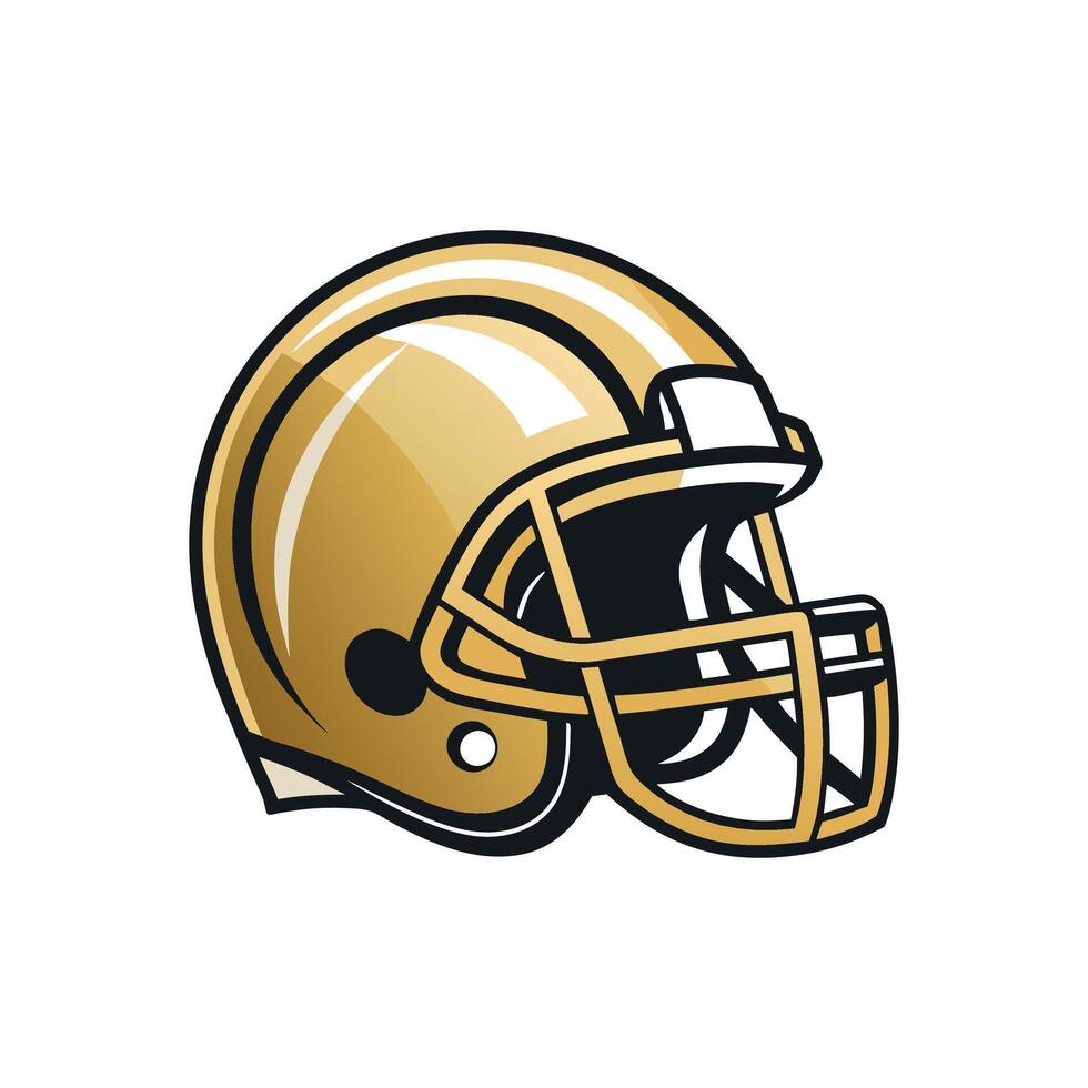Modern Gridiron American Helmet Illustration Design on White Background vector