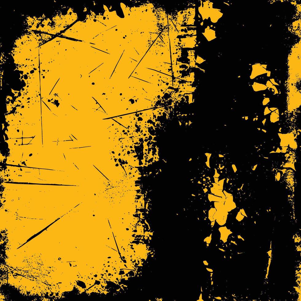Dynamic Yellow and Black Grunge Texture vector