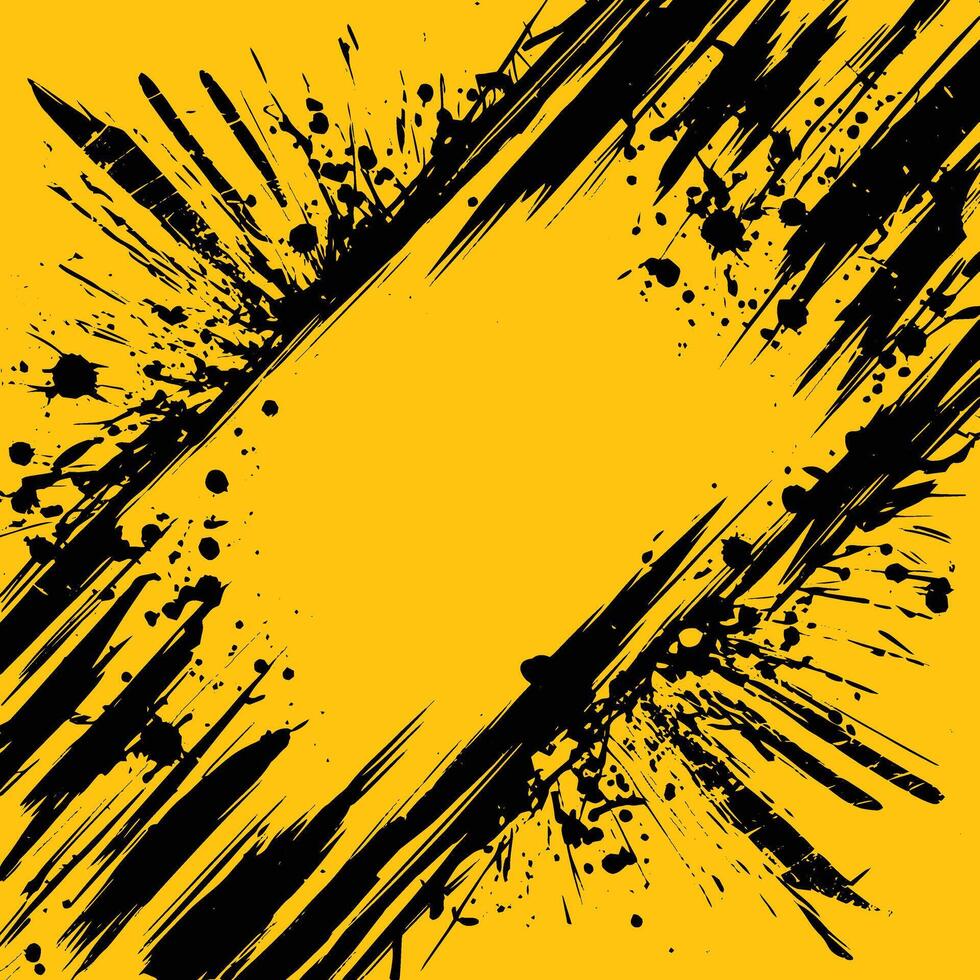 Yellow and Black Vintage Grunge Design vector