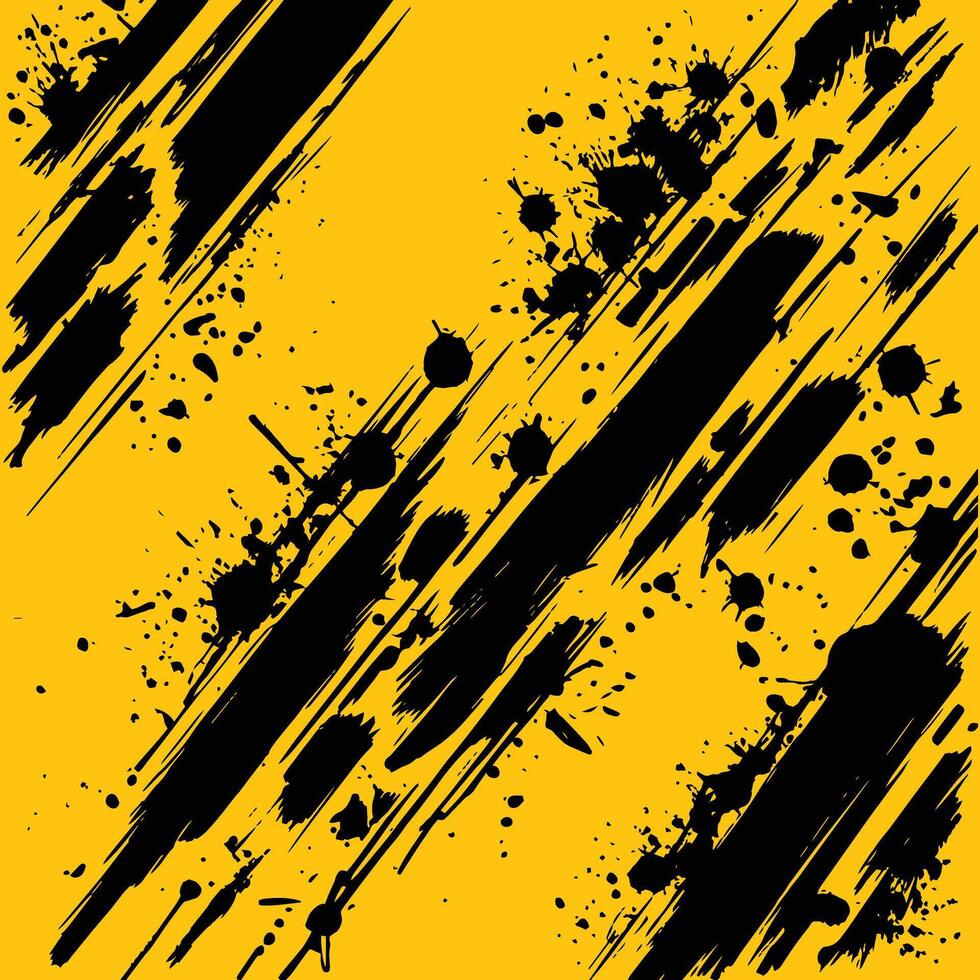 Yellow and Black Grunge Art Background vector