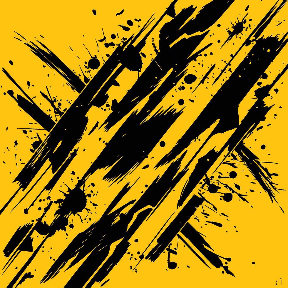 Rugged Yellow and Black Grunge Texture vector