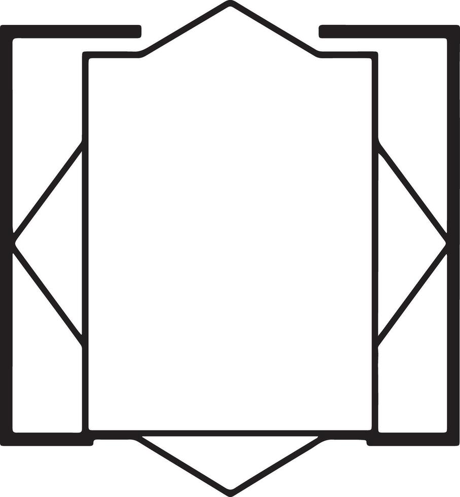 A black and white square frame with a white border vector