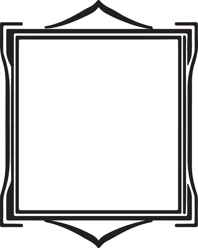 A black and white square frame with a white border vector