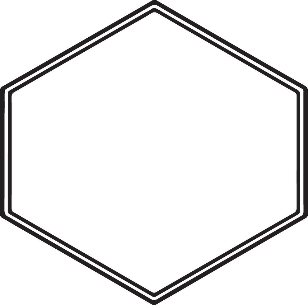 Hexagon - a shape with a hexagon shape vector