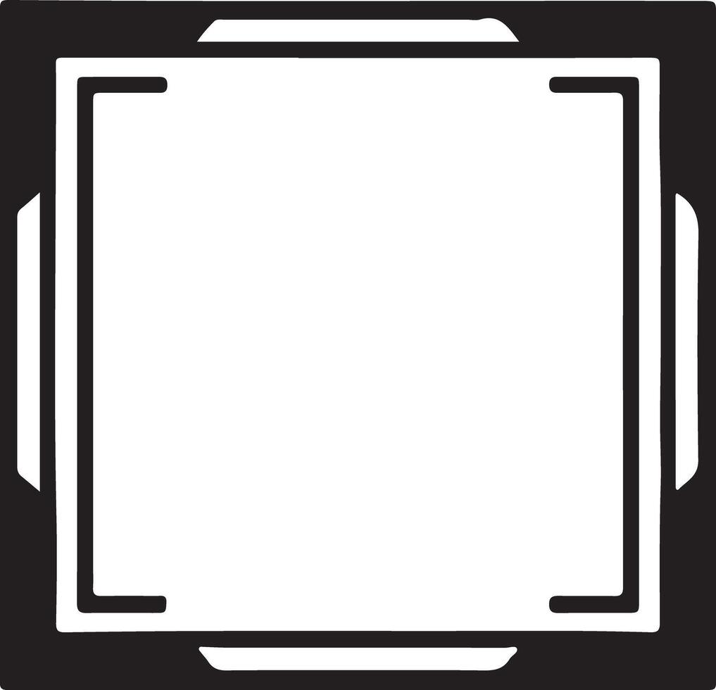 A square camera lens icon on a white background vector