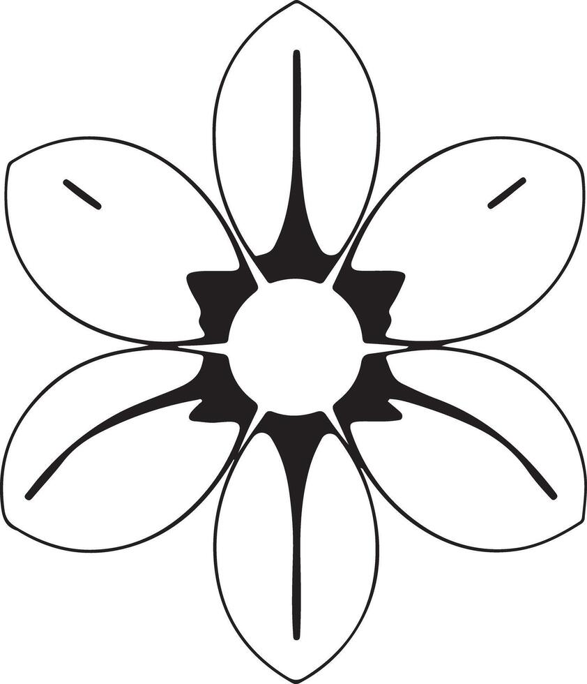 A flower with four petals on a white background vector