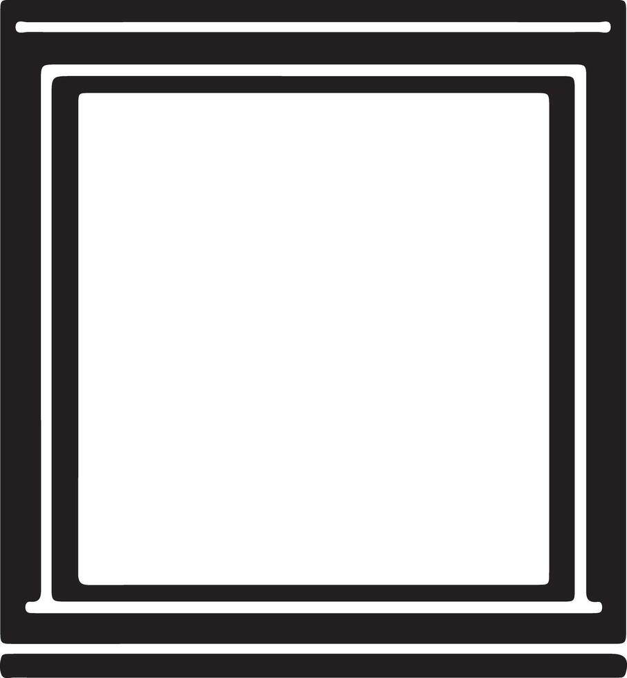 A black and white square frame with a white border vector